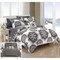 Chic Home 8 or 6 Pc. Barella Super soft Large Printed Medallion REVERSIBLE with Geometric Printed Backing Comforter Set